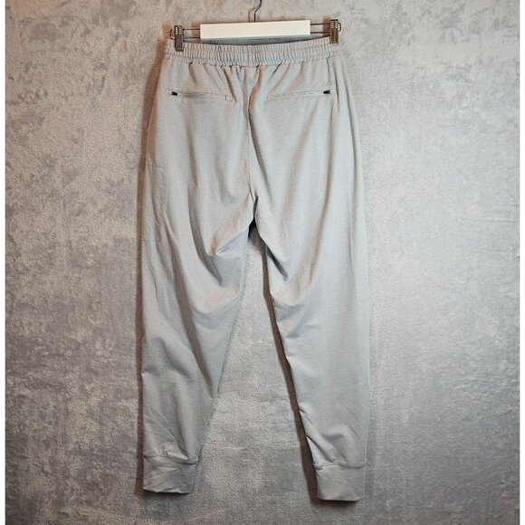 Vuori Mens M Light Gray Jogger Pants With Zipper Pocket & Drawstring Waist - Picture 2 of 14